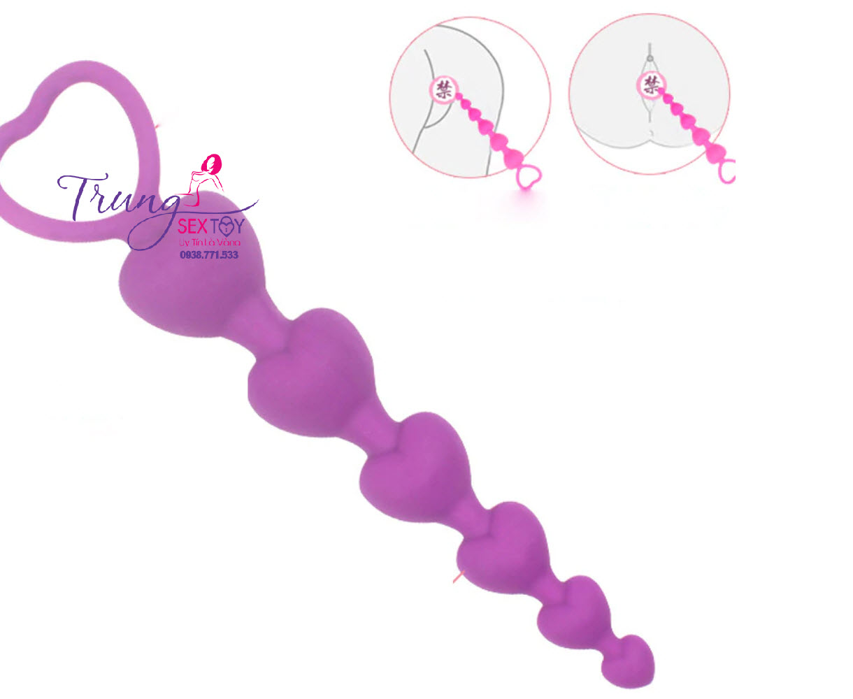 Chuỗi Hạt Trái Tim Hậu Môn Tăng Khoái Cảm Mạnh Mẽ