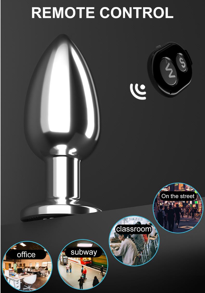 Siêu phẩm hậu môn kim loại điều khiển từ xa, an toàn, cực đã