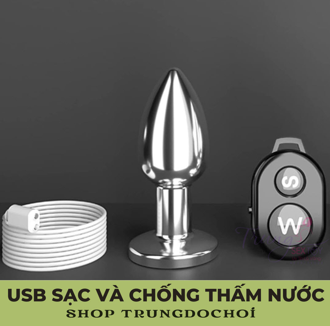 Siêu phẩm hậu môn kim loại điều khiển từ xa, an toàn, cực đã