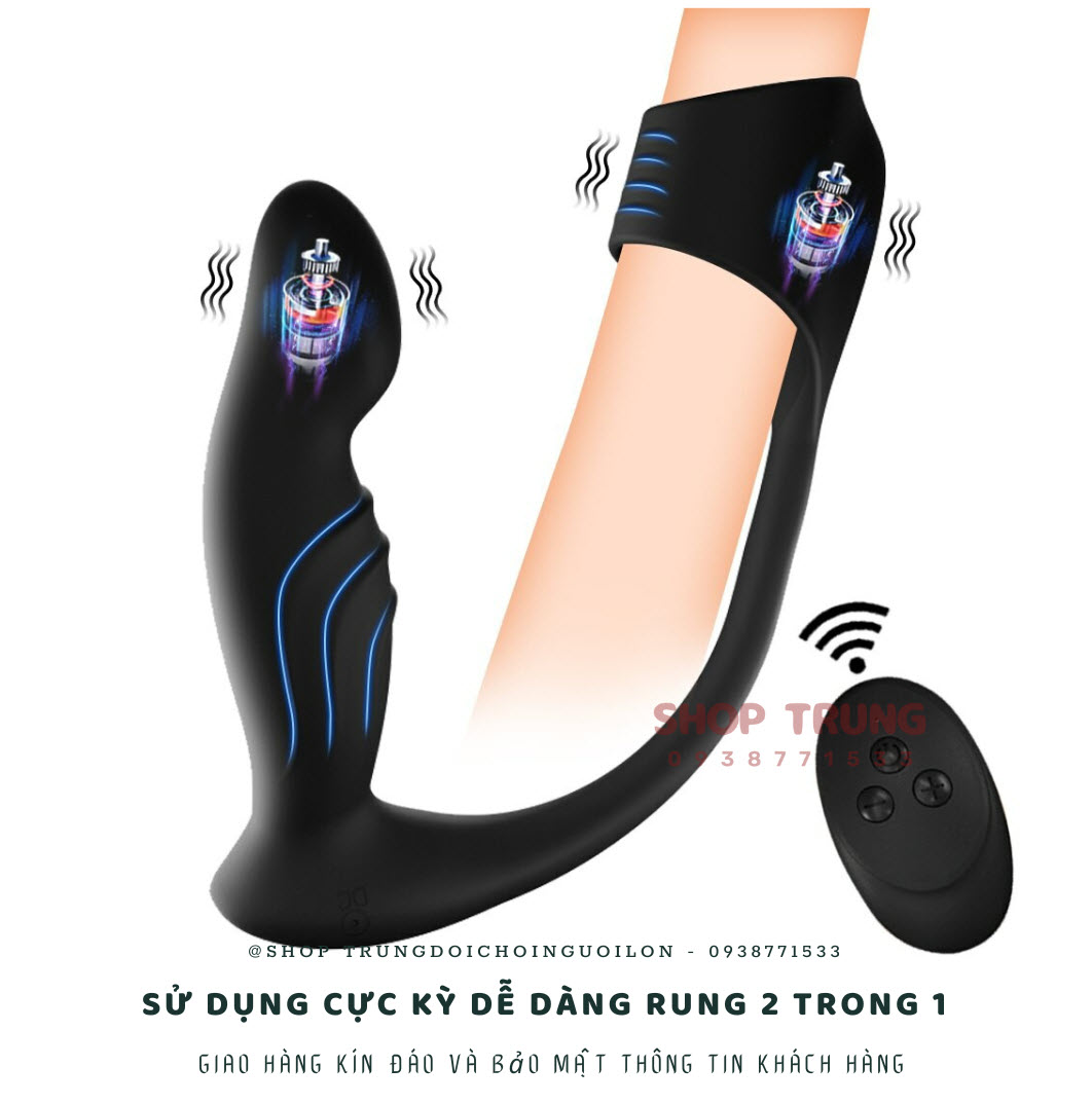 Butt Plug Dual Motor cao cấp Đồ chơi hậu môn nam tăng khoái cảm