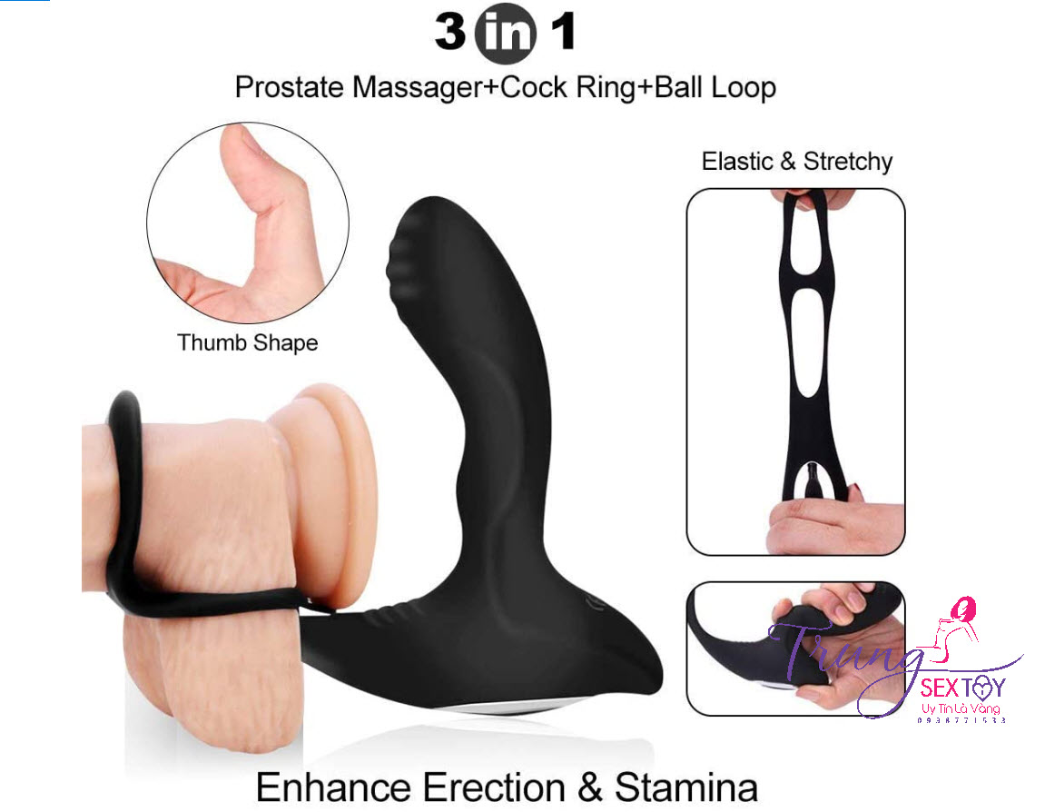 Máy rung massage hậu môn 3 chế độ kích thích cực mạnh