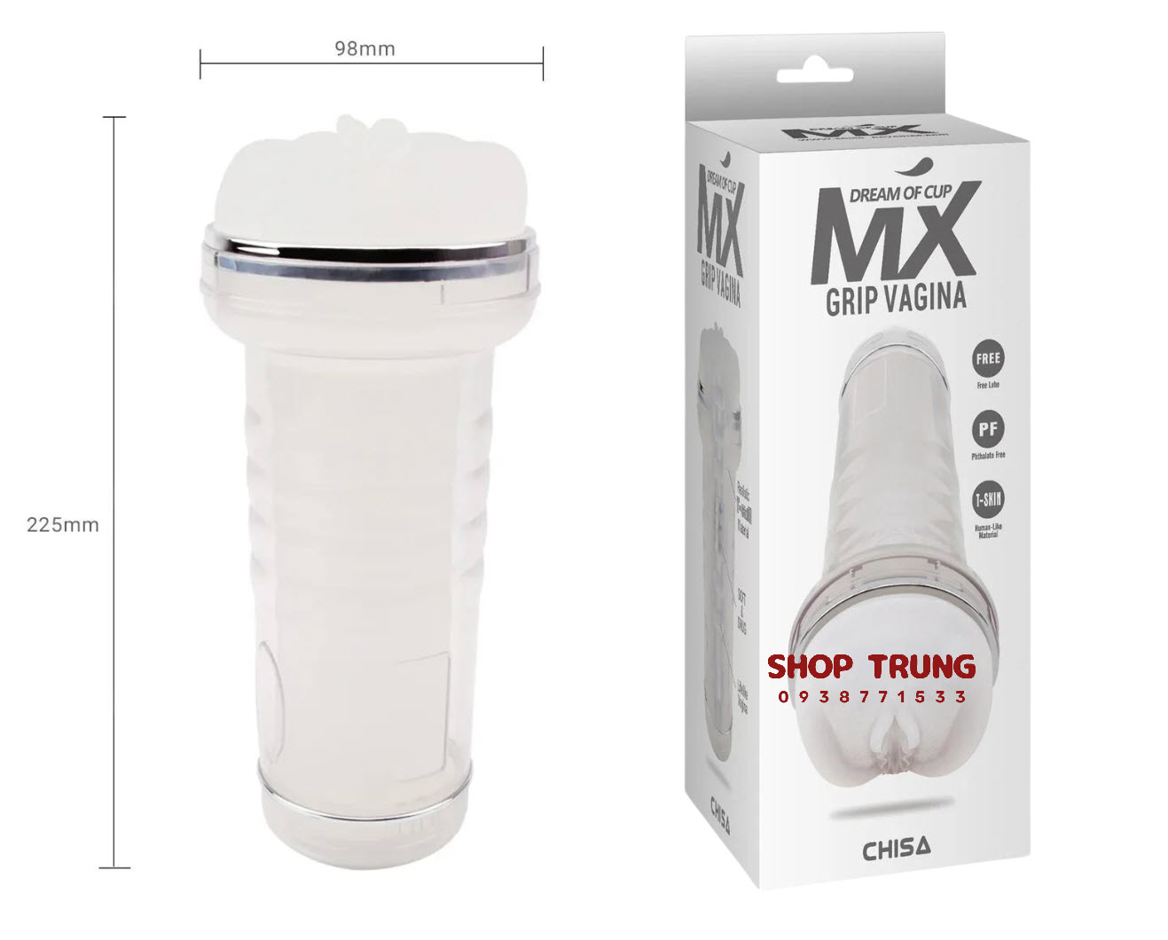 Cốc MX Grip Vagina cao cấp dành cho nam – Trải nghiệm đỉnh cao, kích thích mạnh mẽ