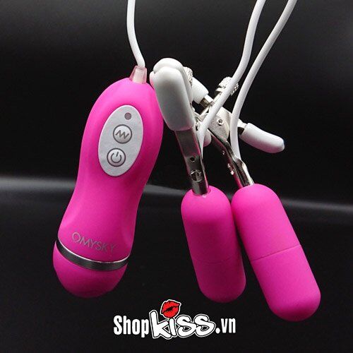 Trứng rung kẹp massage vú OMY SKY polymer y tế cao cấp giải tỏa sinh lý