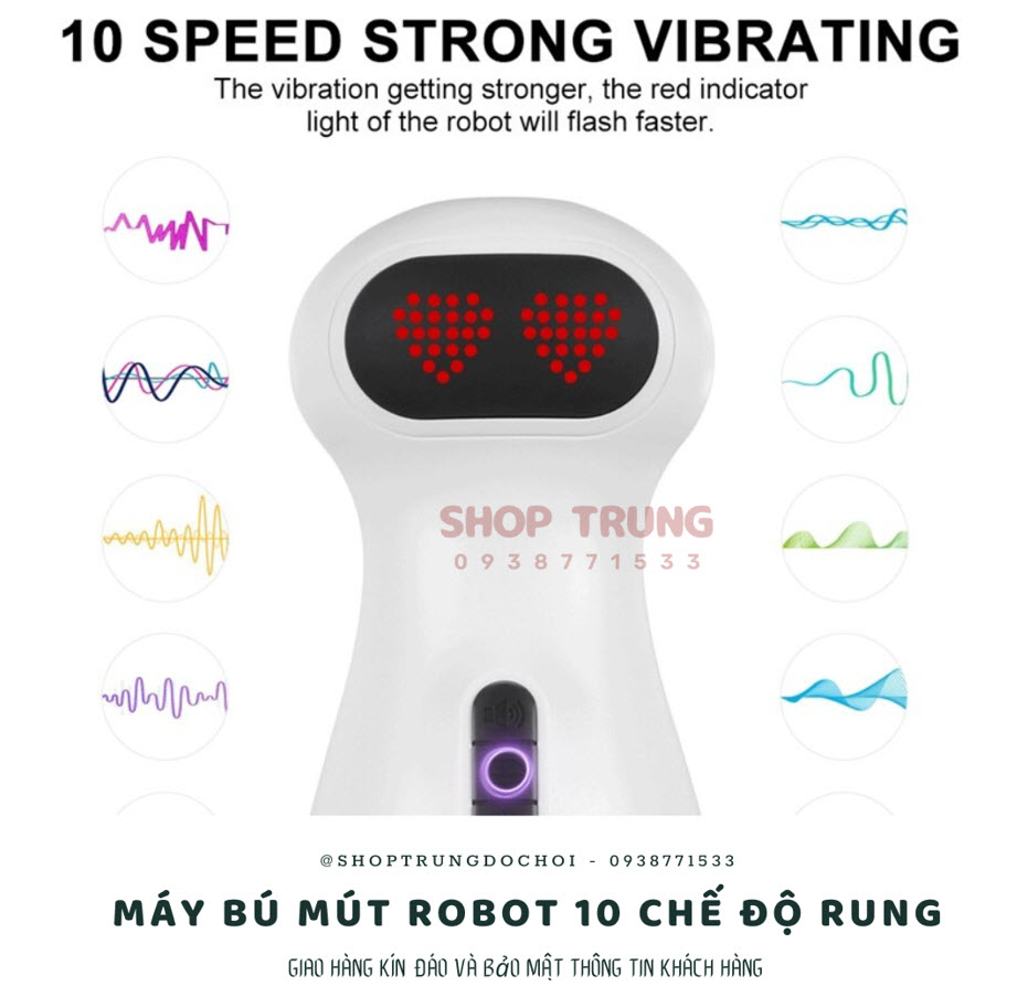 Máy rung bú hút co thắt Cute Robot hàng chính hãng giá tốt Máy rung bú hút co thắt Cute Robot hàng chính hãng giá tốt
