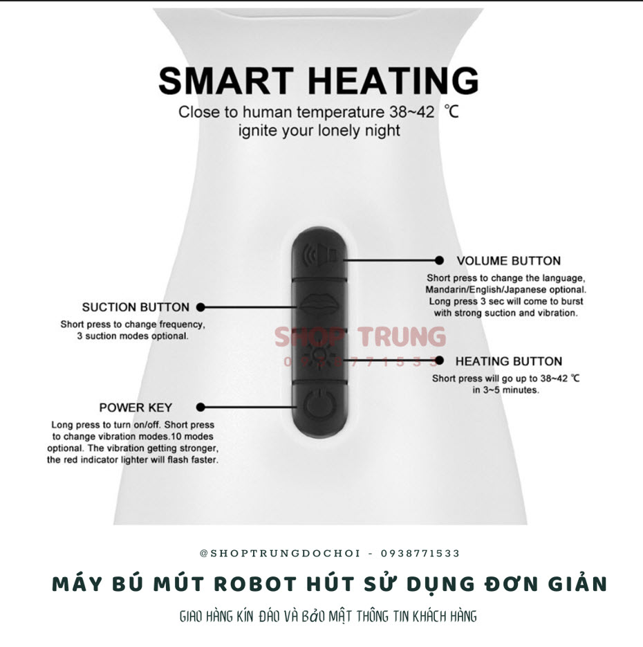 Máy rung bú hút co thắt Cute Robot hàng chính hãng giá tốt Máy rung bú hút co thắt Cute Robot hàng chính hãng giá tốt