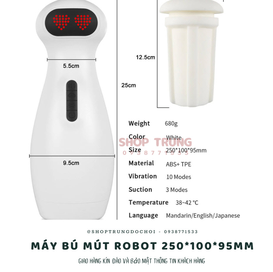 Máy rung bú hút co thắt Cute Robot hàng chính hãng giá tốt Máy rung bú hút co thắt Cute Robot hàng chính hãng giá tốt