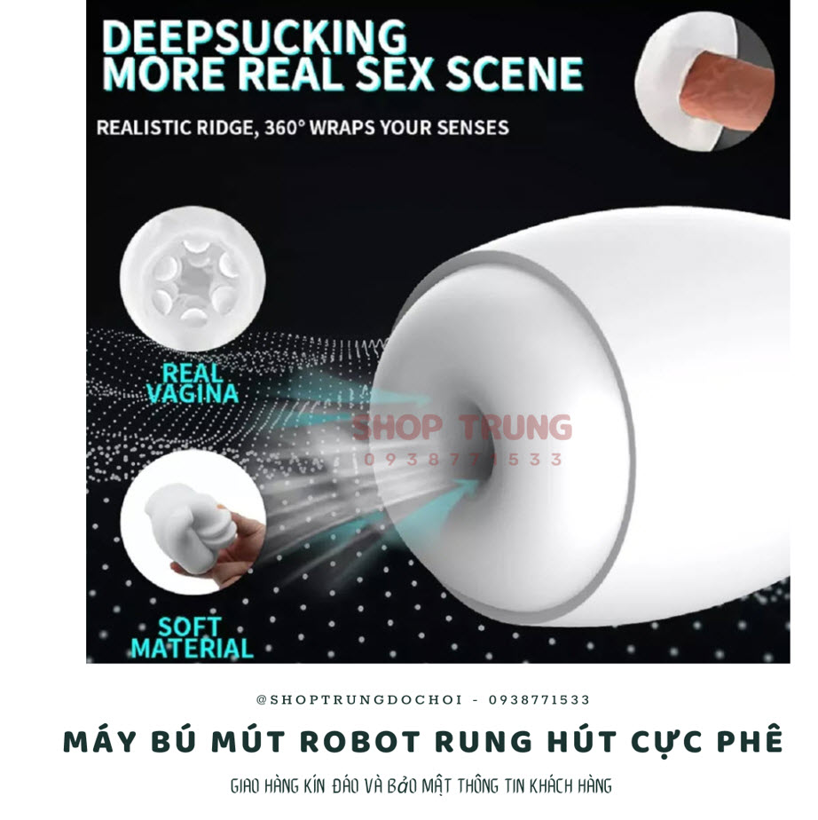 Máy rung bú hút co thắt Cute Robot hàng chính hãng giá tốt Máy rung bú hút co thắt Cute Robot hàng chính hãng giá tốt
