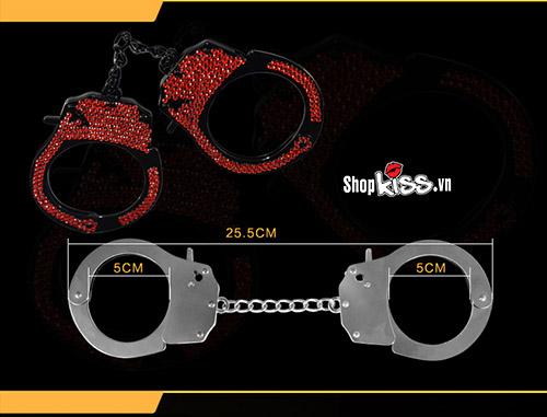 Còng tay hợp kim Lovetoy bạo dâm, phong cách lấp lánh, bền đẹp cho cosplay