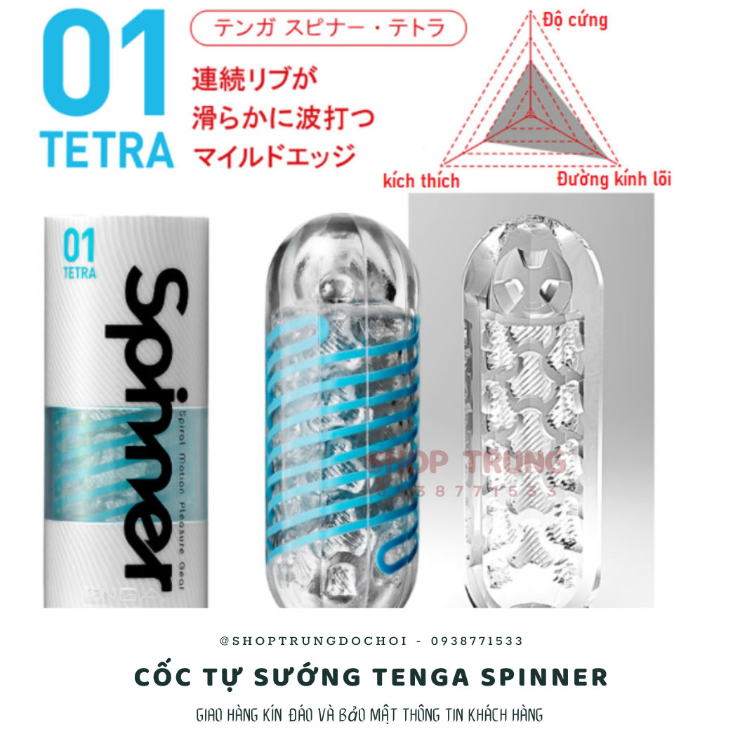 Cốc thủ dâm Tenga Spinner Nhật Bản công nghệ xoắn ốc lạ mắt kích thích