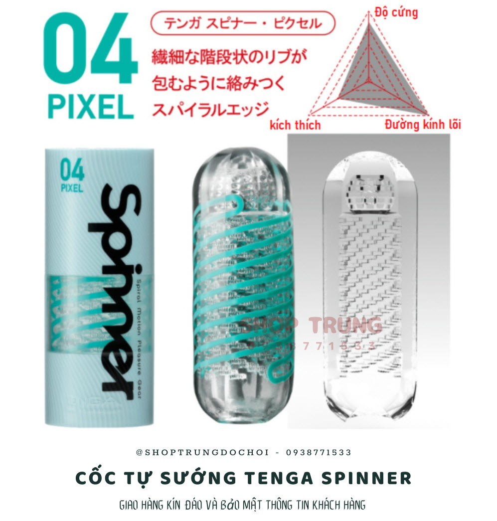 Cốc thủ dâm Tenga Spinner Nhật Bản công nghệ xoắn ốc lạ mắt kích thích