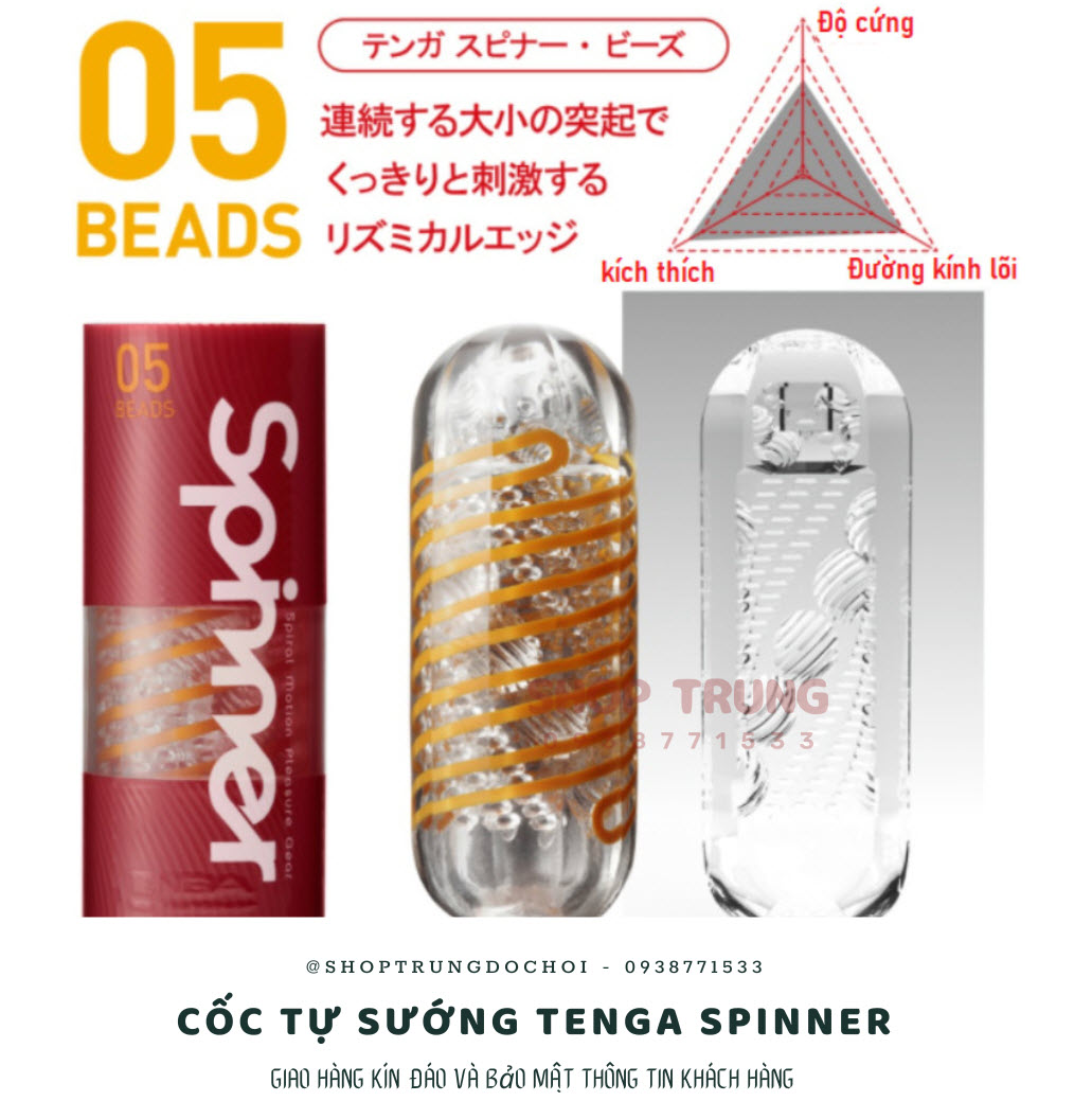 Cốc thủ dâm Tenga Spinner Nhật Bản công nghệ xoắn ốc lạ mắt kích thích