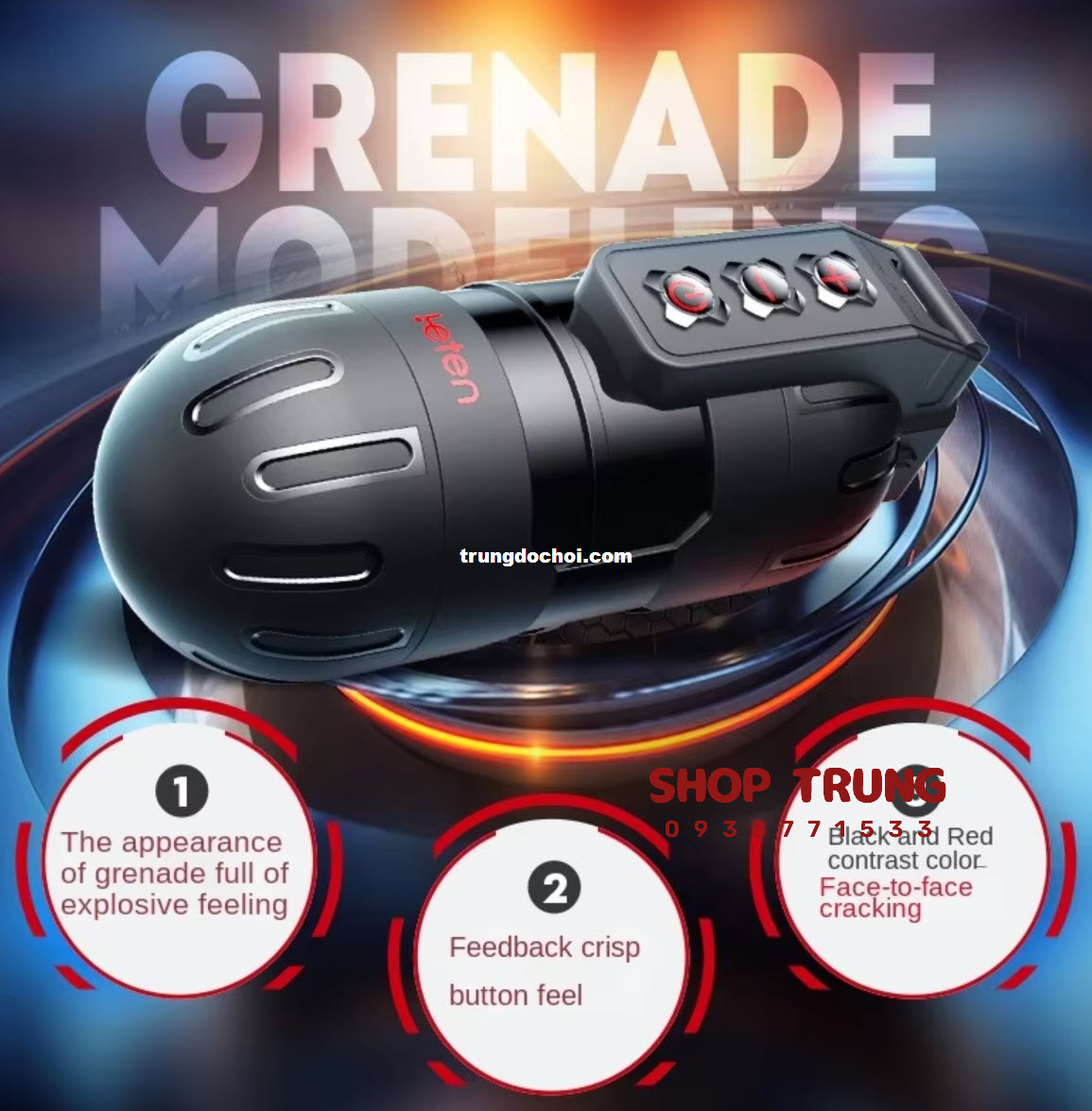 Cốc Leten Vibro rung mạnh công nghệ cao kết nối app tiện lợi