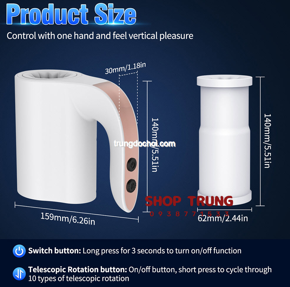 Cốc Tự Sướng 10 Chế Độ Đa Năng Thụt Xoay Siêu Phê Mua Ngay