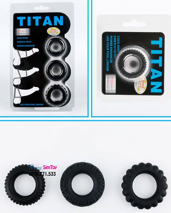 Vòng Đeo Dương Vật Titan Chống Xuất Tinh Sớm, Bền Đẹp