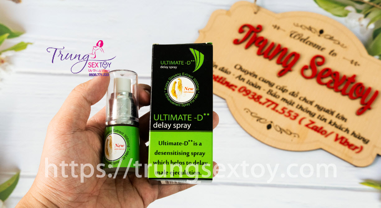 Xịt Ultimate D chống xuất tinh sớm giúp nam giới mạnh mẽ bền lâu