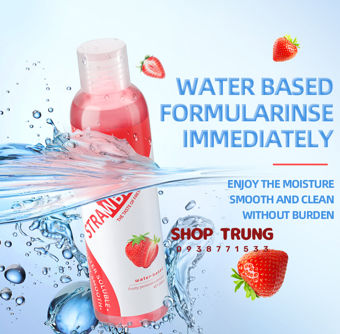 Gel bôi trơn hương trái cây thơm mát tăng khoái cảm, an toàn
