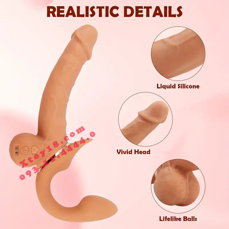 Dương Vật Giả Tự Động 2 Đầu YEAIN - Rung Mạnh, Thụt Sâu