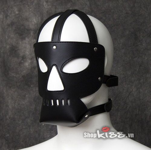 BZ10B 풀 페이스 가죽 마스크 남성용 강렬한 섹스 액세서리