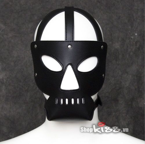 BZ10B 풀 페이스 가죽 마스크 남성용 강렬한 섹스 액세서리