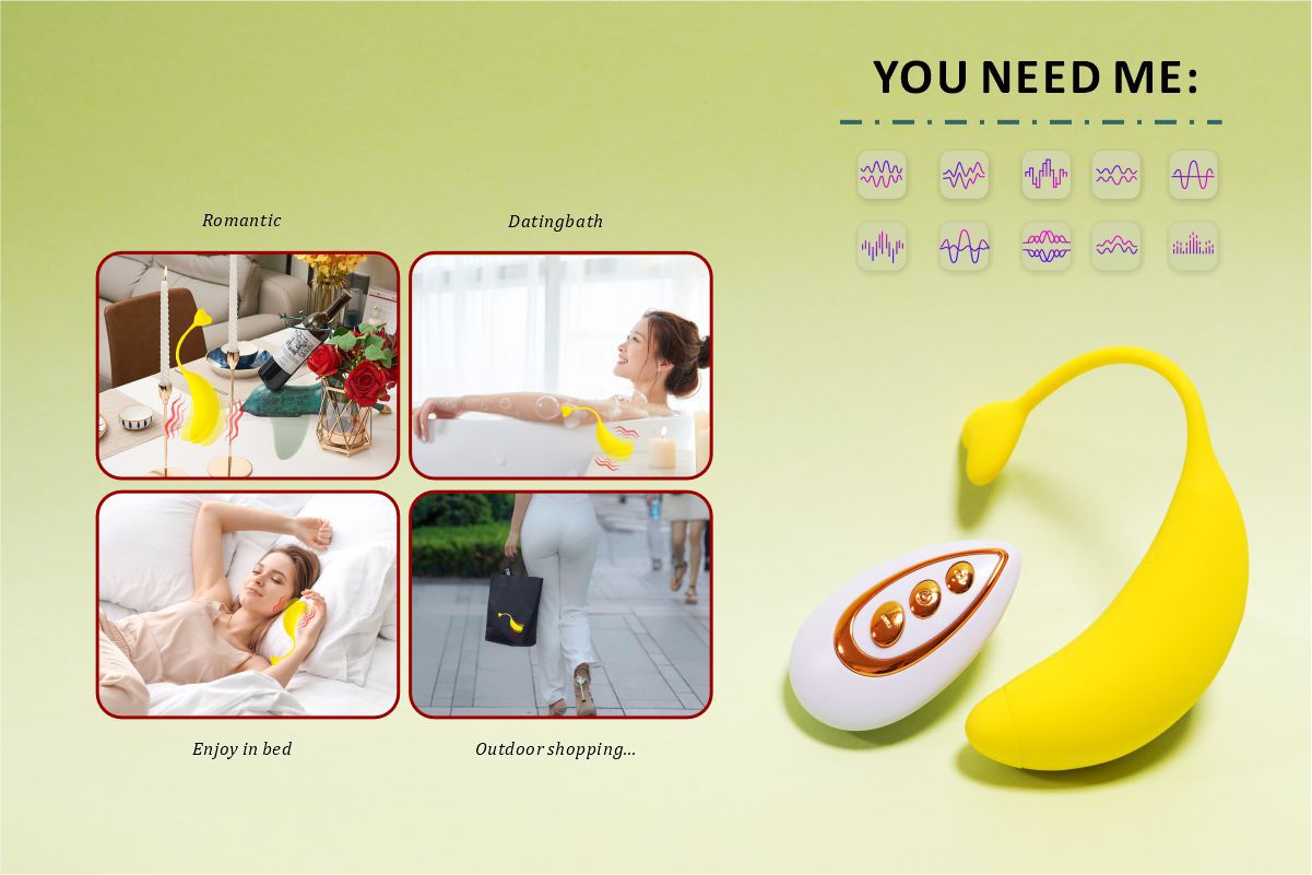 Rung Quả Chuối Mini Điều Khiển Từ Xa, Tăng Khoái Cảm, Siêu Bền