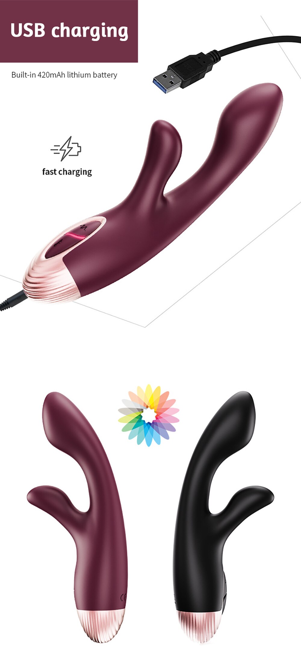 Máy Massage Điểm G Kelly Cao Cấp Rung 2 Đầu Kích Thích Mua