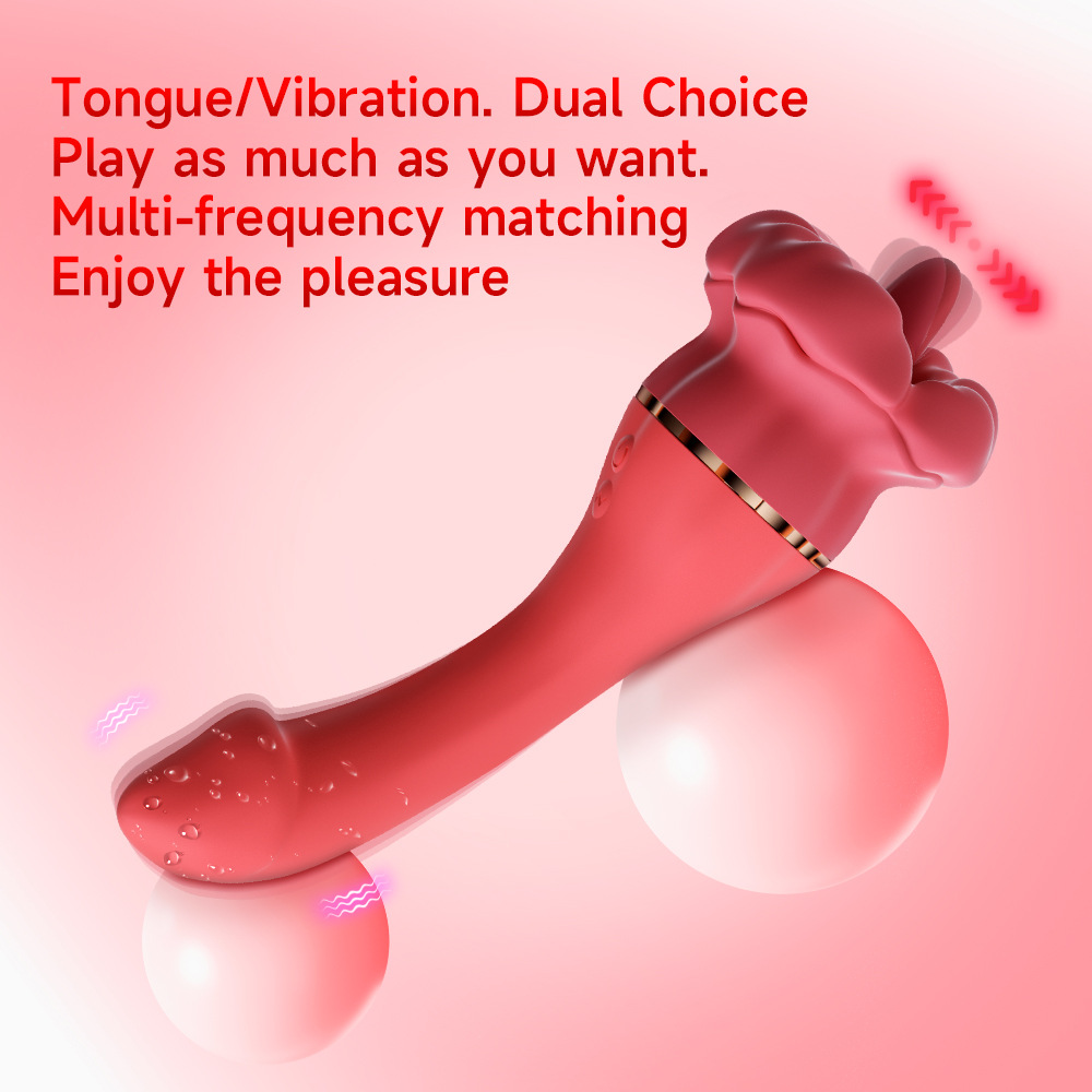 Máy Massage G Điểm 2 Đầu Rung Lưỡi Liếm - Cực Khoái Vượt Trội