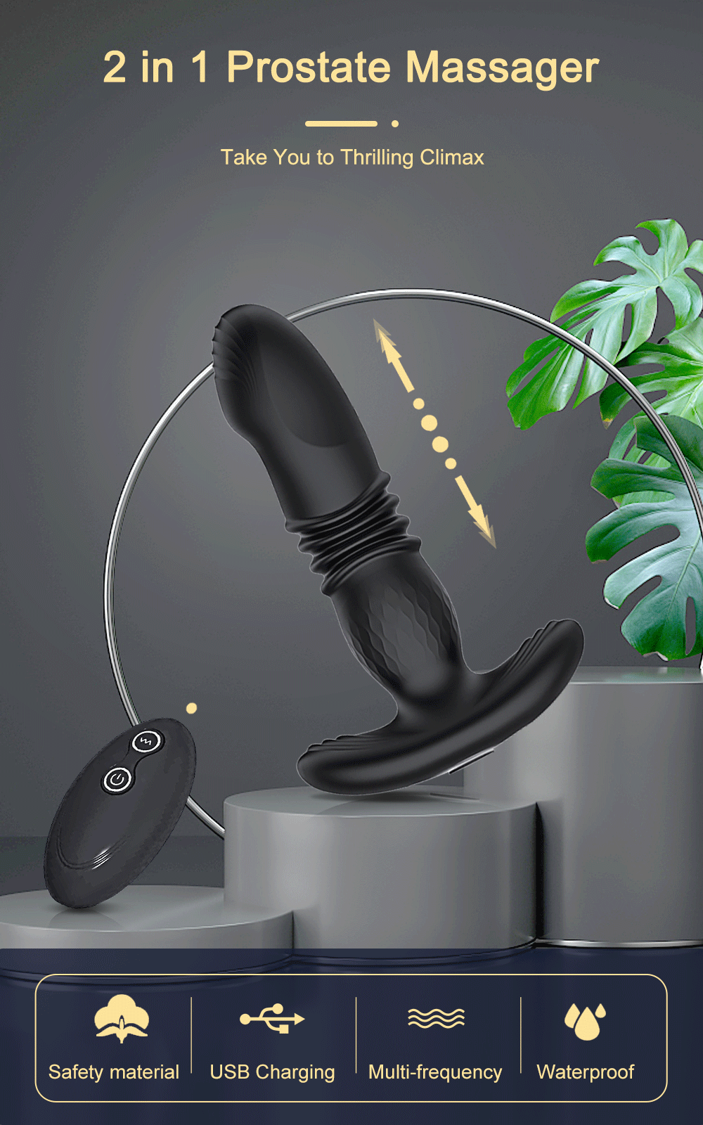 Dụng Cụ Massage Hậu Môn IPHISI Cao Cấp Rung Thụt Siêu Êm