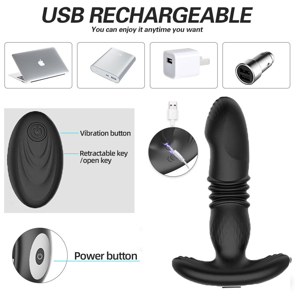 Dụng Cụ Massage Hậu Môn IPHISI Cao Cấp Rung Thụt Siêu Êm