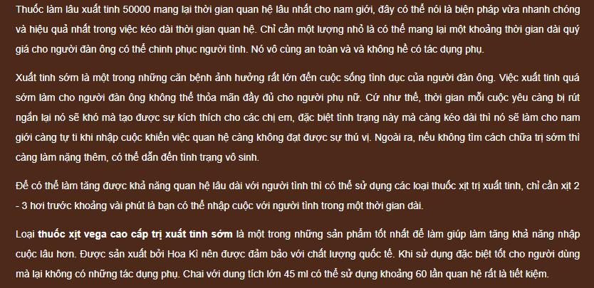 Viga thuốc xịt chống xuất tinh sớm tăng cường bản lĩnh