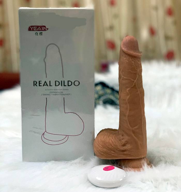 Dương Vật Giả Silicon Mềm Mịn DV 75 Rung Thụt Sưởi Ấm Điều Khiển Xa