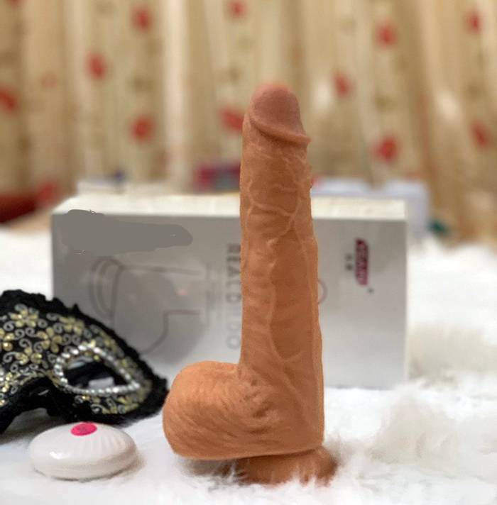 Dương Vật Giả Silicon Mềm Mịn DV 75 Rung Thụt Sưởi Ấm Điều Khiển Xa