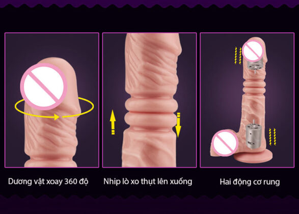 Dương Vật Giả Gắn Tường King DV49 Rung Thụt Mạnh Mẫu Mới