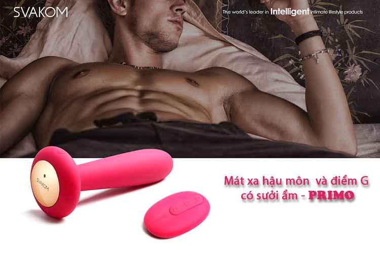 Máy Massage Svakom Primo DC90T sưởi ấm điểm G hậu môn Máy Massage Svakom Primo DC90T sưởi ấm điểm G hậu môn