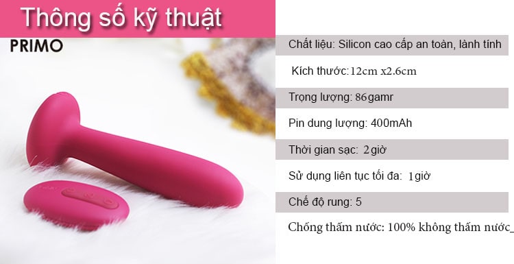 Máy Massage Svakom Primo DC90T sưởi ấm điểm G hậu môn Máy Massage Svakom Primo DC90T sưởi ấm điểm G hậu môn