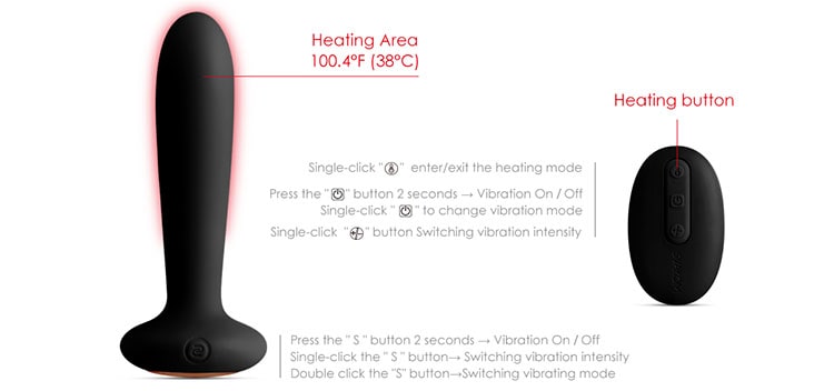 Máy Massage Svakom Primo DC90T sưởi ấm điểm G hậu môn Máy Massage Svakom Primo DC90T sưởi ấm điểm G hậu môn
