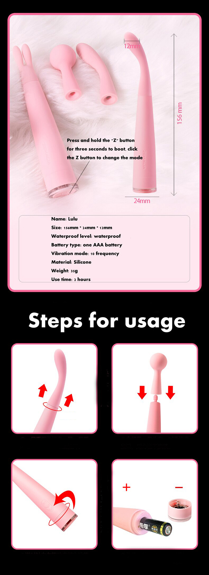 Máy massage mini 3 đầu Svakom Lulu DC89L thư giãn sâu giảm đau Máy massage mini 3 đầu Svakom Lulu DC89L thư giãn sâu giảm đau