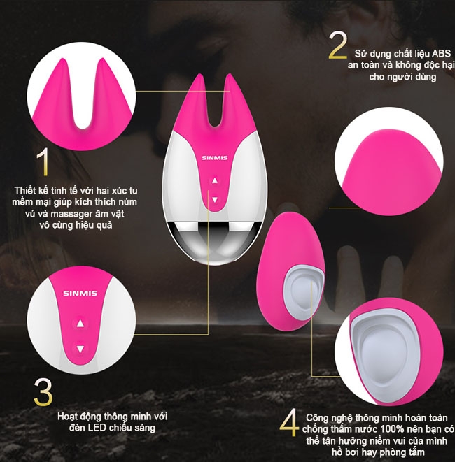 Máy massage điểm G nhũ hoa Nalone Fifi 2 rung mạnh trứng DC54T