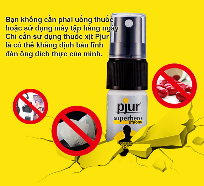 Chai Xịt Pjur SuperHero Strong Đức - Giữ Phong Độ Lâu, Tự Tin