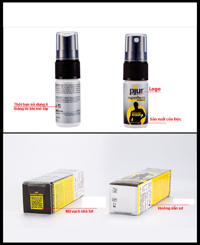 Chai Xịt Pjur SuperHero Strong Đức - Giữ Phong Độ Lâu, Tự Tin