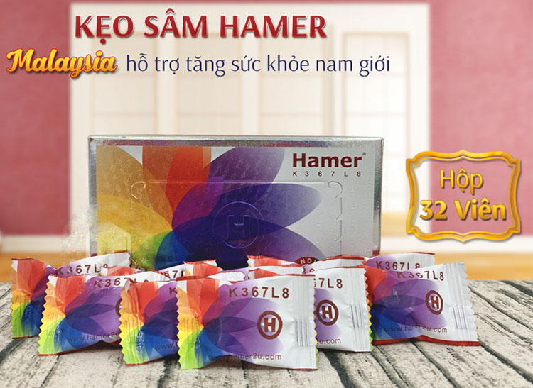Kẹo Sâm Hamer Malaysia Tăng Cường Sinh Lý Nam 32 Viên
