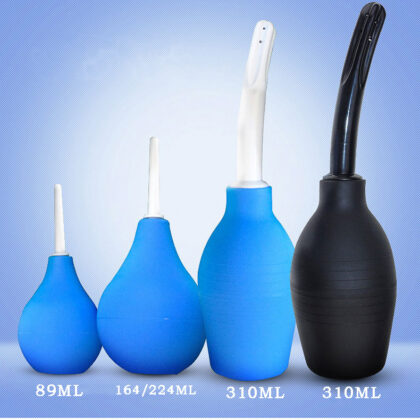 Dụng cụ xịt rửa hậu môn AN 10B silicone cao cấp xanh da trời dung tích đa dạng