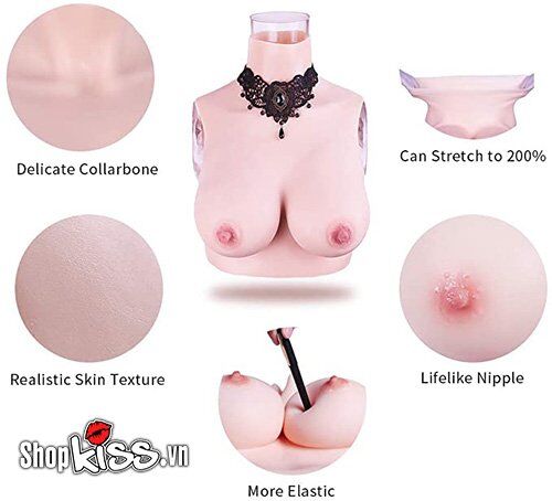 Thông tin Ngực giả silicone full cổ như thật hỗ trợ tăng vòng 1 nhập khẩu