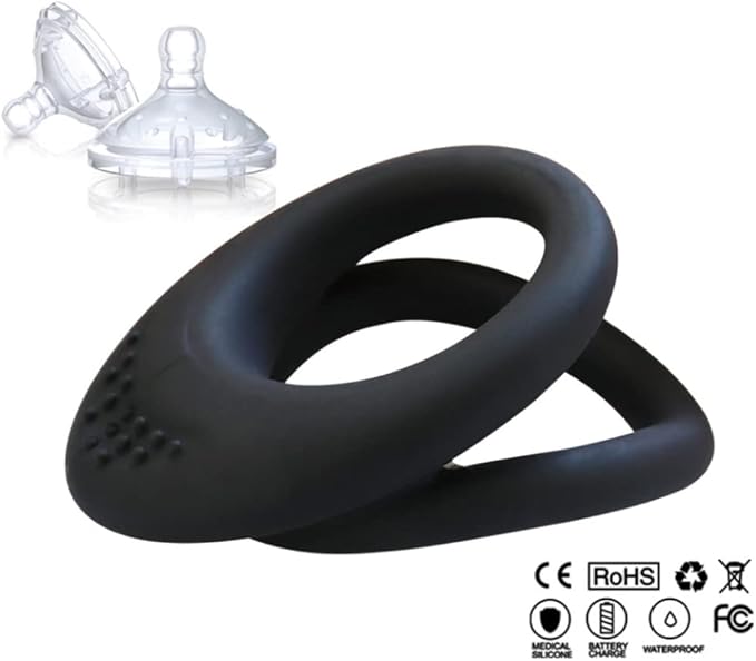 Vòng Dương Vật Gai Rung Kích Thích Tình Dục Đen Huyền Bí