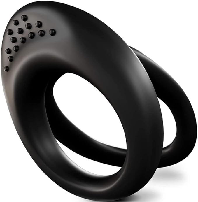 Vòng Dương Vật Gai Rung Kích Thích Tình Dục Đen Huyền Bí