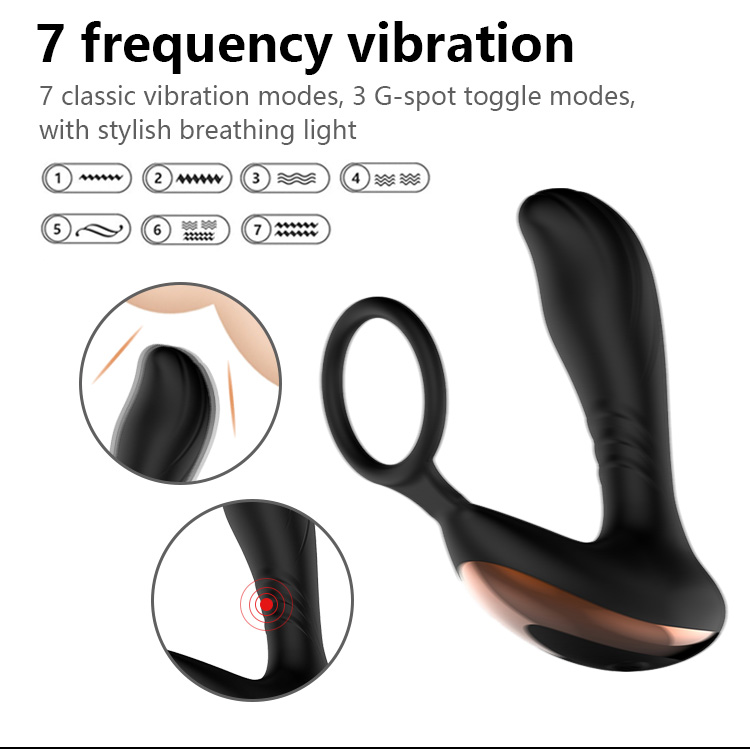Máy Matxa Tuyến Tiền Liệt Rung Mạnh Có Quai Đeo Cock Ring Tăng Khoái Cảm