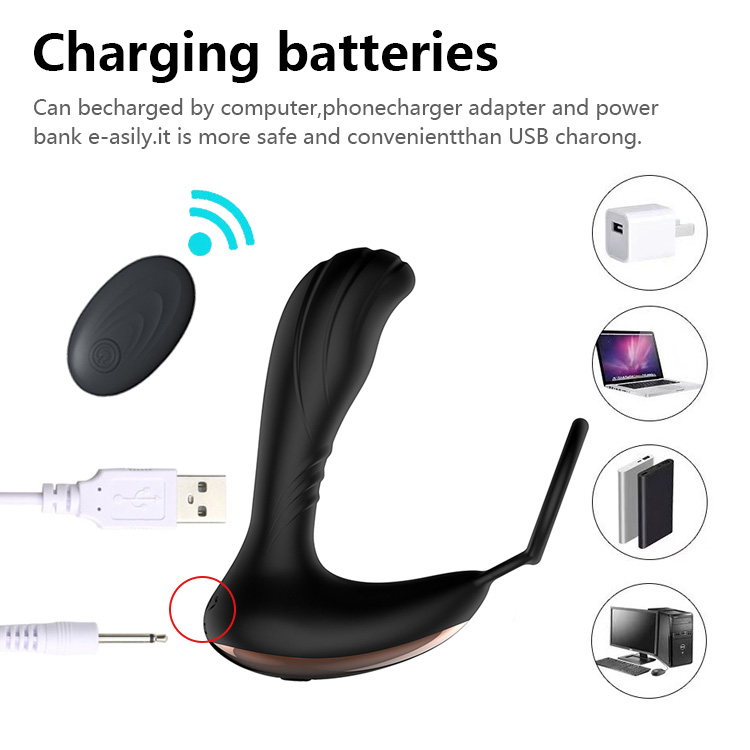 Máy Matxa Tuyến Tiền Liệt Rung Mạnh Có Quai Đeo Cock Ring Tăng Khoái Cảm