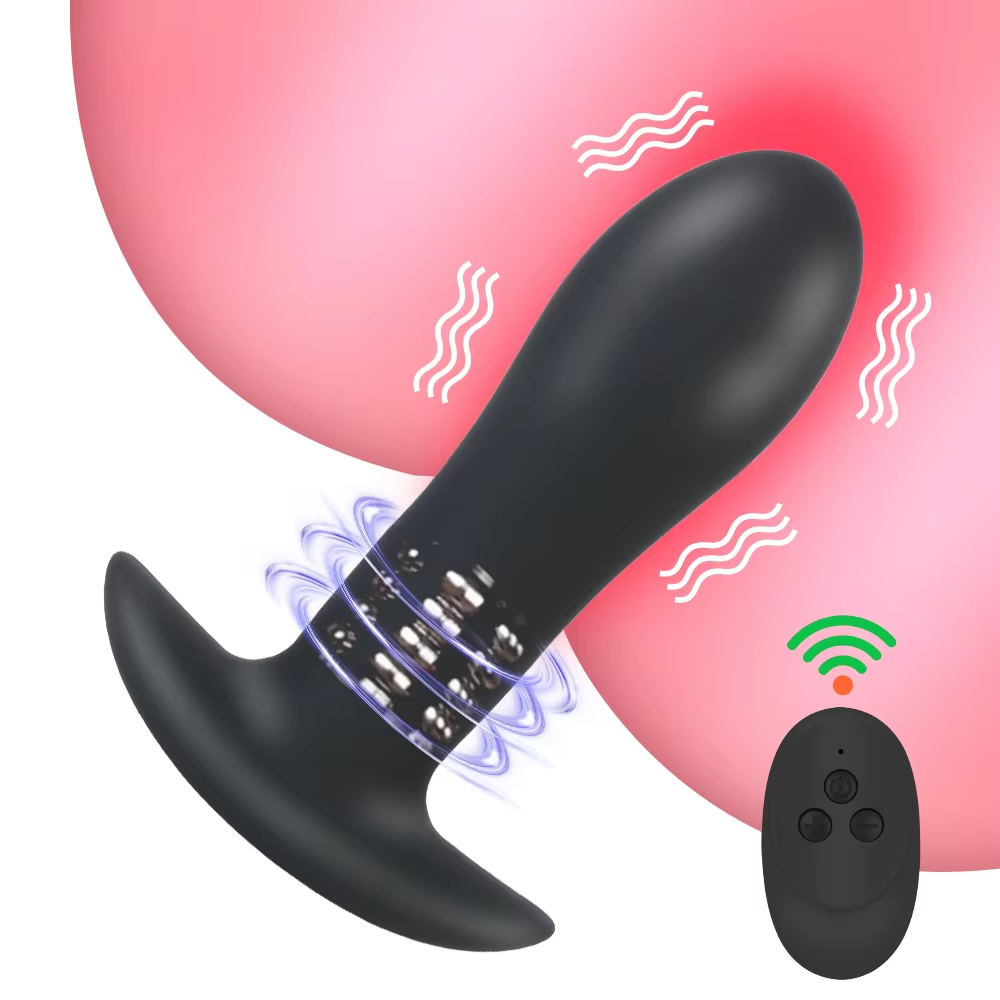 Anal Plug Rung Xoay 12cm Điều Khiển Từ Xa Chất Lượng Cao
