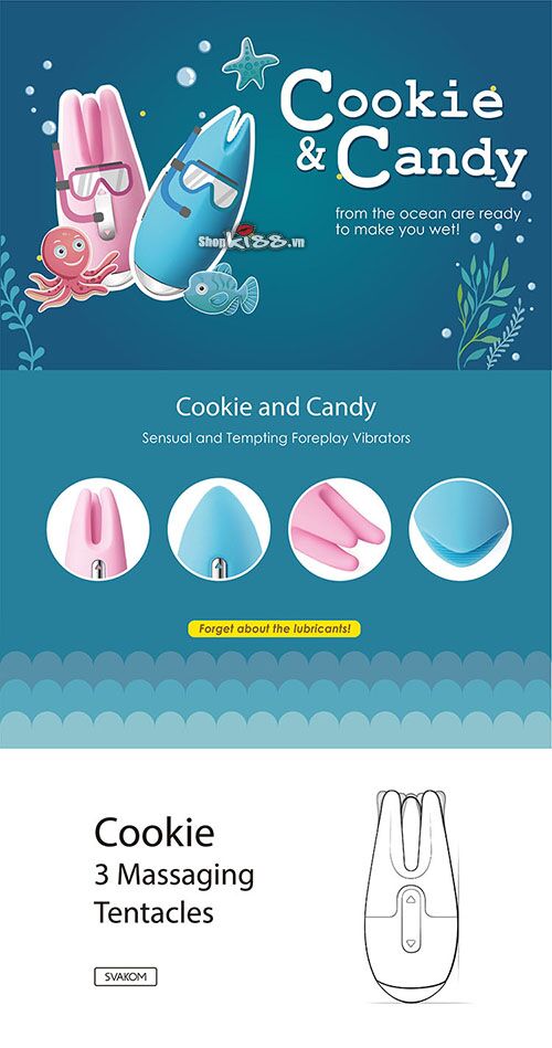 Svakom Cookie Candy 유두 G스팟 진동기 미국 정품 강력 최신