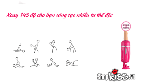 Dương vật giả tự động Augus DC50A 13cm rung thụt xoay góc điều khiển tiện Dương vật giả tự động Augus DC50A 13cm rung thụt xoay góc điều khiển tiện