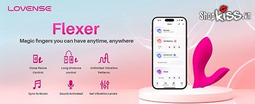 Lovense Flexer trứng rung điểm G gắn quần lót điều khiển app tiện lợi